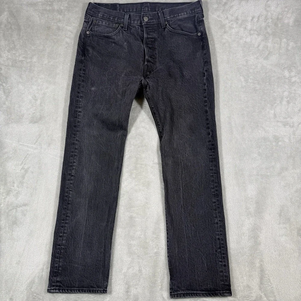 Levis 501XX Jeans Mens 33x30 (Fit32x29) Black Button Fly Denim Pants